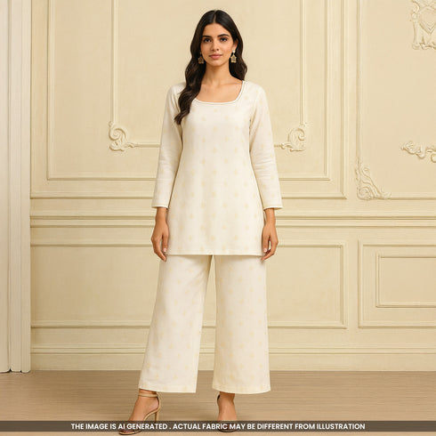 Thread sequins Work Linen Cotton-F4917